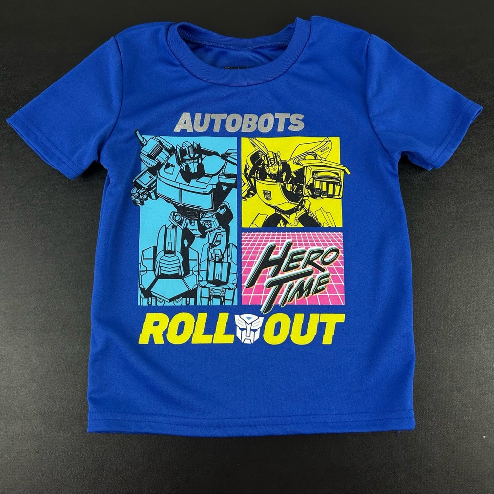 Transformers Autobots Toddler T-Shirt Blue Short Sleeve Kid’s Top Size 3T